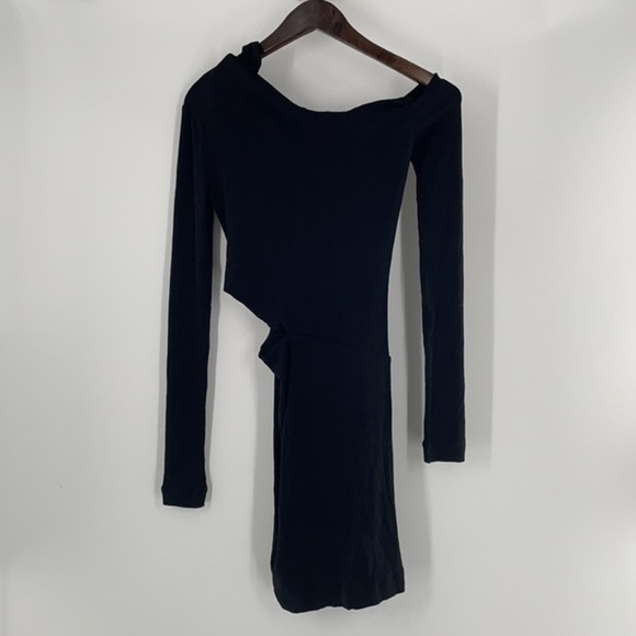 BEN TAVERNITI Black Triangle Turtleneck Dress - Picture 8 of 9